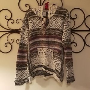 American Rag Boho Hooded Sweater